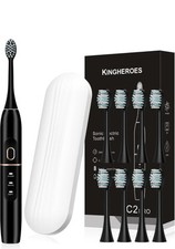 Electric Toothbrush Set, Comes with 8 Brush Heads & Travel Case,4 Modes with 2 M