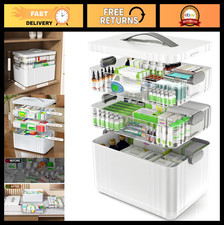 3-Tier Portable Medicine Organizer - Multi-Purpose Medical Box, Pill Holder, Fir