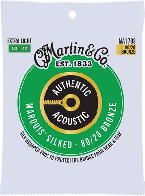 Martin Authentic Acoustic Guitar Strings - Marquis Silked Bronze Light/Medium