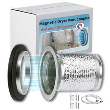 Magnetic Dryer Vent Coupler Self-connect Self-align Dry Vent Connector 4inch,...
