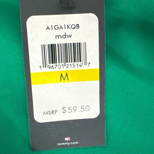 New TOMMY HILFIGER Preppy Green T Shirt Dress Women’s Size M Short Sleeve Summer - Picture 9 of 12
