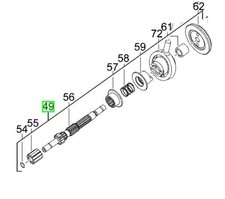 Milwaukee HD18HX Gear shaft 4931446523 spare part