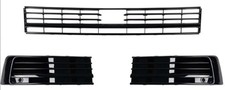 Grill Gitter Einsatz Stoßstange vorne Schwarz Glanz passend VW T6 ACC
