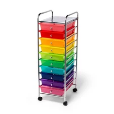 10-Shelf Rolling Cart Rainbow - up & up