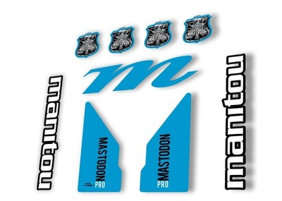 Manitou Mastadon Pro 2017 Gabel Federung Aufkleber Kit Sticker Blau