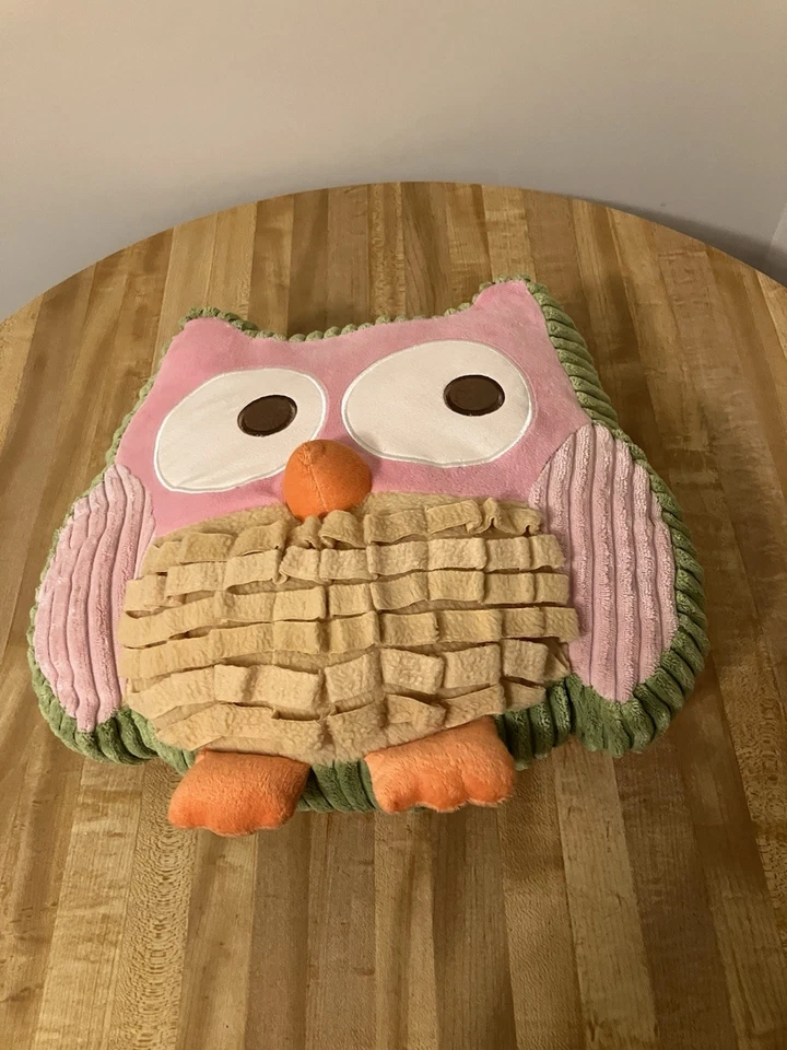 Owl Pillow Bohemian Throw Pillow Colorful Big Eyes 12x14 - Image 3 of 4