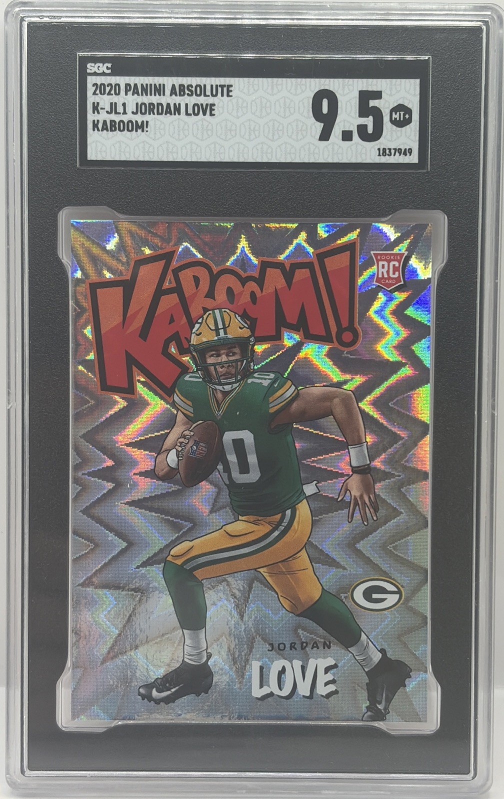 2020 PANINI ABSOLUTE KABOOM! #KJL1 JORDAN LOVE CASE HIT SGC 9.5 RARE SP ...
