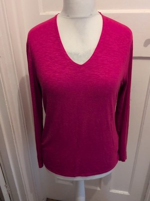 Langarmbluse Marmor Größe 3 lila/rosa