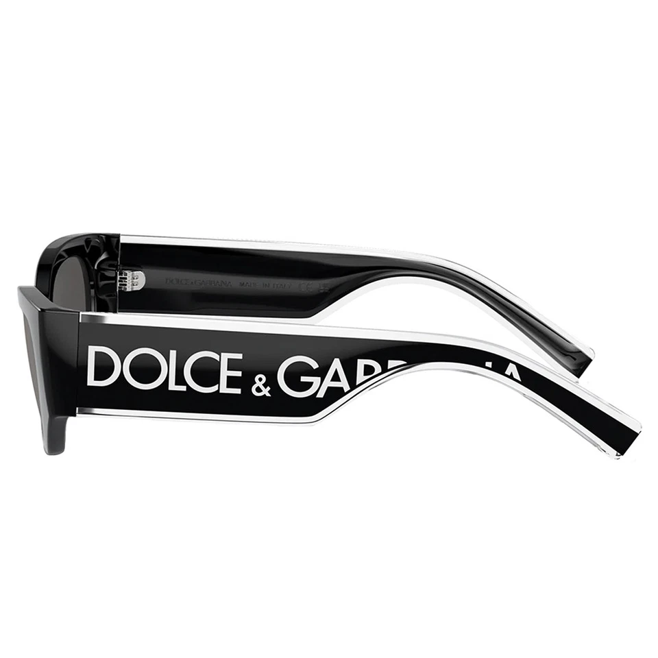 Gafas de sol Dolce & Gabbana DX 6003 501/87 de plástico negro ojo de gato lentes grises Foto 3 de 3