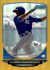 2013 Bowman Chrome Royals Mini Gold Refractor Jorge Bonifacio #77 /50