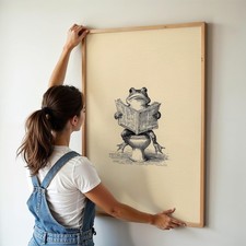 Funny Frog Bathroom Wall Art etr Printable Cottagecore Wall Decor Print