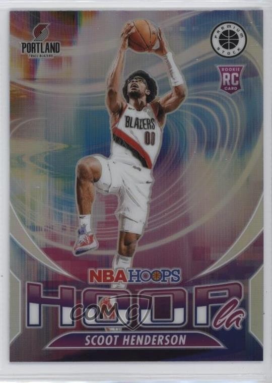 2023 NBA Hoops Premium Stock Hoopla Silver Prizm Scoot Henderson Rookie RC 0nr3