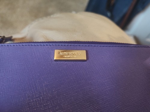 Kate Spade Newbury Lane Aster Purple Leather Wristlet Wallet - Picture 4 of 9
