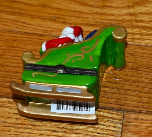 Vintage Weihnachtsmann im Schlitten Schmuckkästchen Weihnachten - Bild 3 von 4