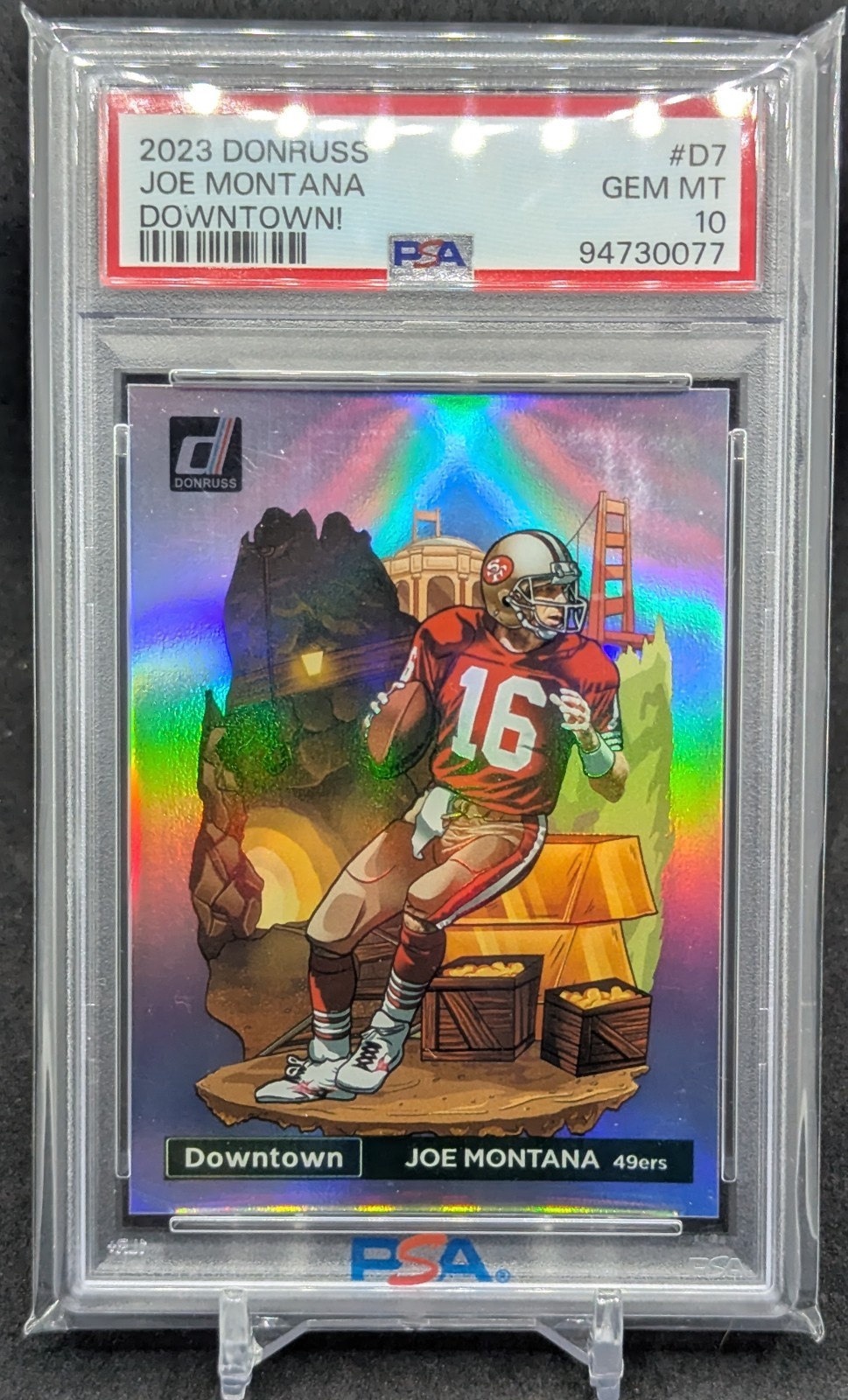 2023 Panini Donruss Downtown! Joe Montana #D-7 PSA 10 Gem Mint 💎