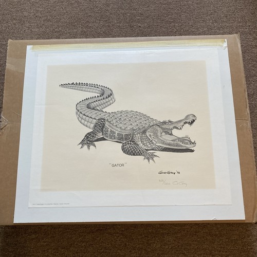 Gene Gray Vintage 1978 “Gator” Print Signed #356/2500 READ! 24x20 - Picture 3 of 21