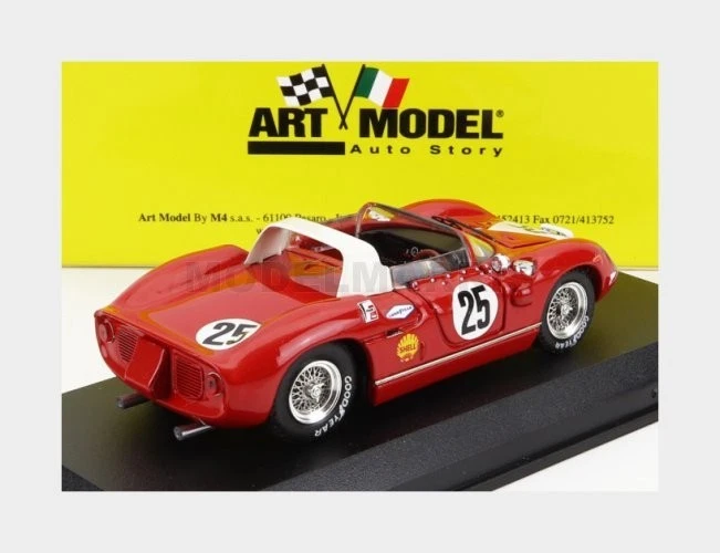 ART-MODEL ART177 FERRARI - 330P N 25 SEBRING 1964 P. RODRIGUEZ - RED WHITE - 1/4 - Immagine 2 di 2