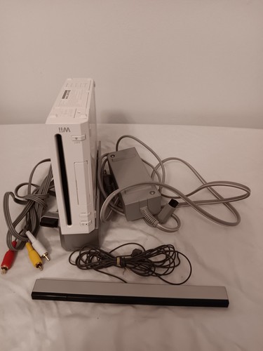UNTESTED Nintendo Wii Console Only With Sensor And Cords White | eBay