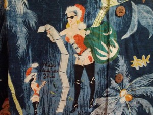 FLAWLESS TOMMY BAHAMA 100% SILK "COOL YULE" CHRISTMAS CASINO JULY PINUP SHIRT LG