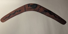 Vintage Wooden Painted 19 1/2 Boomerang GC FREE SHIPPING