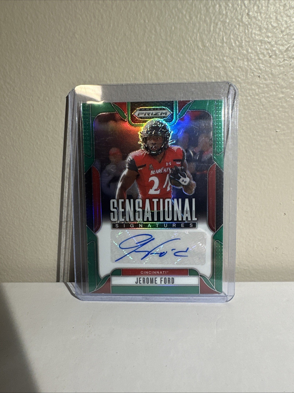 2025 Panini Prizm Draft Picks - Signatures Jerome Ford #SS-JRF Green Prizm (AU)