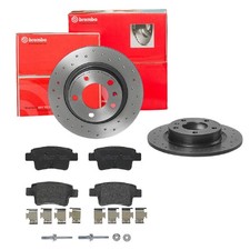 BREMBO BREMSSCHEIBEN Ø264MM + BREMSBELÄGE HINTEN FÜR OPEL CORSA D FIAT VAUXHALL 