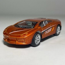 Modellino auto Rong Xing Lamborghini Aventador 1:64 pressofuso diorama arancione bruciato