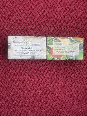Wavertree & London Goats Milk & Basil, LimemandMilled Natural Plant Oil Bar Soap