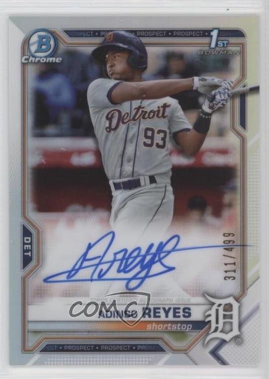 2021 Bowman Chrome Prospects Auto Refractor /499 Adinso Reyes #CPA-ARE Auto