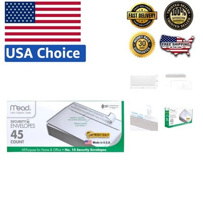 Everyday Mailing Security Envelopes - 4-1/8'' x 9-1/2'' - Self-Seal, 45 Pack