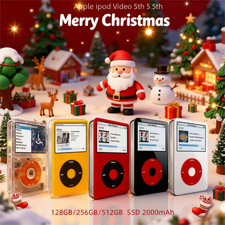 New Apple iPod Classic Video Gen 5th 5.5 256GB/512GB/1TB Clear SSD MP3 Players