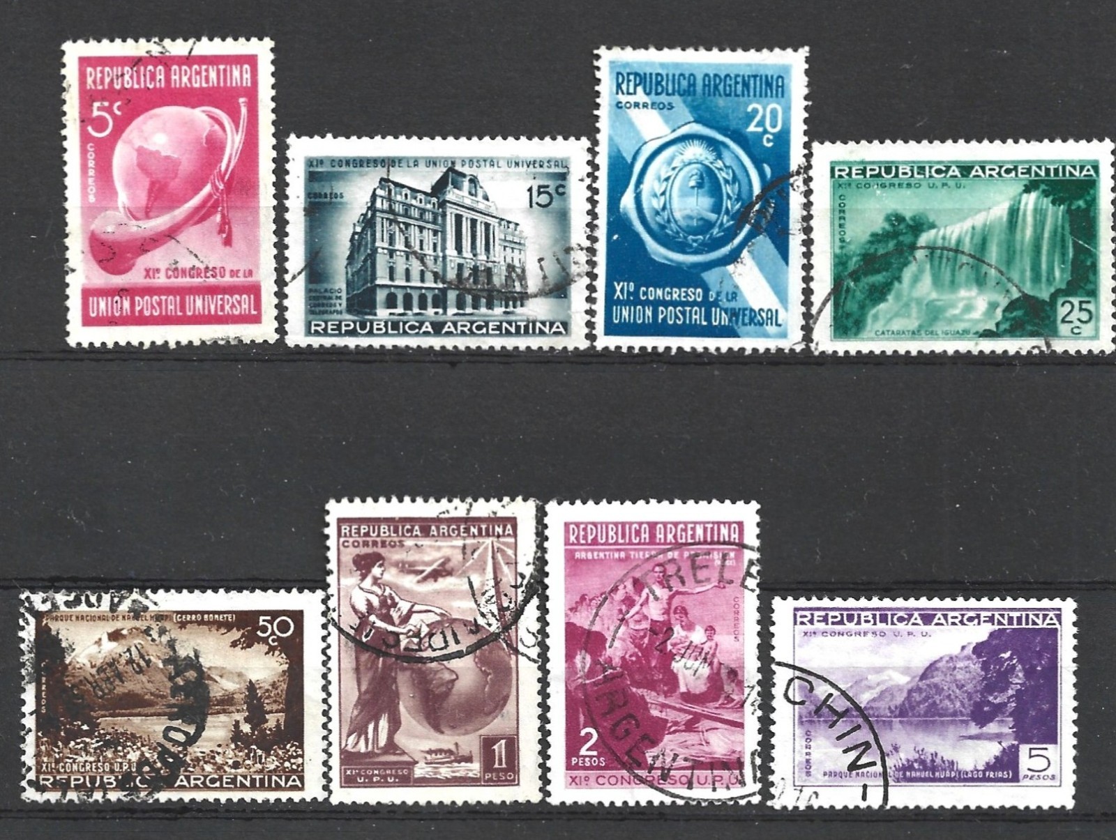 Argentina 1939 UPU - Universal Postal Union Congress Complete Set USED  HCV !