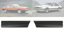 1979-1984 Ford Mustang Rear Of Quarter Body Trim Moldings Black - Pair Lh Rh