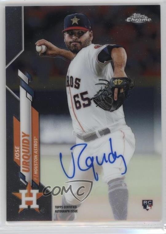 2020 Topps Chrome Rookie Auto Jose Urquidy #RA-JU Auto RC 1f0y