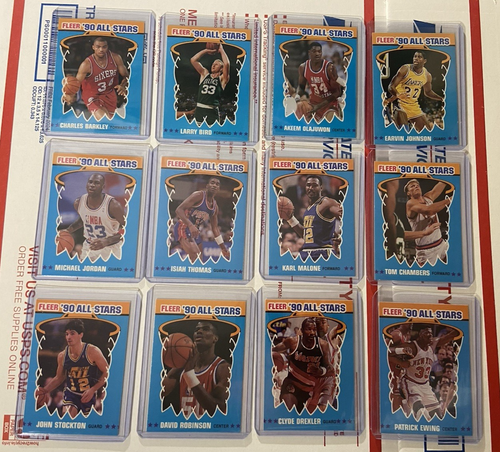 1990-91 Fleer Basketball All-Stars Sticker Complete Insert Set W/ Michael Jordan - Picture 9 of 9