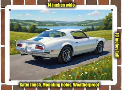 Metal Sign - 1970 Pontiac Firebird Trans Am 3 Oil Painting - 14x10