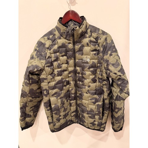 Mountain Hardwear Mens S Quilted Puffer Jacket Camo Insulated Full Zip Outdoor
