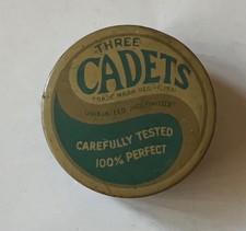 Condón Three Cadets lata profiláctica 1931 variante azul vintage