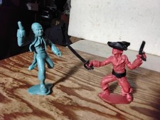 1950s PECO PIRATE Figure w Accessories Playset