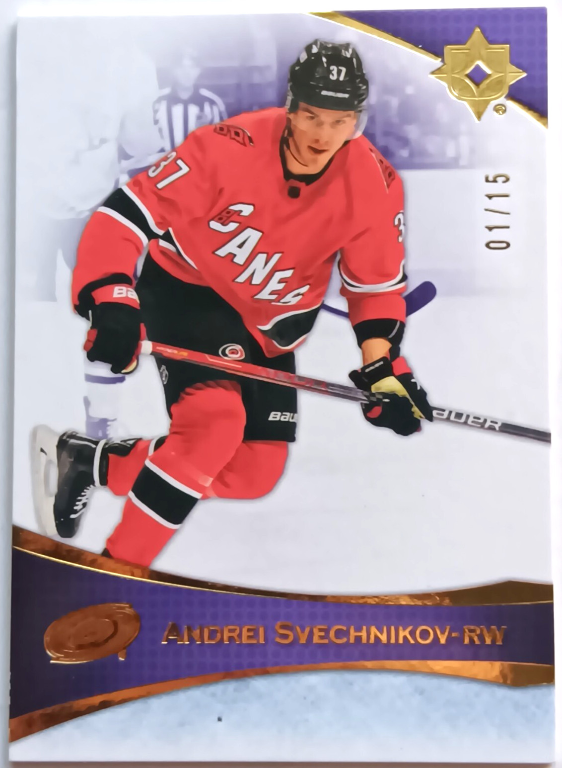 2022-23 Ultimate Purple Andrei Svechnikov 1/15 Carolina Hurricanes