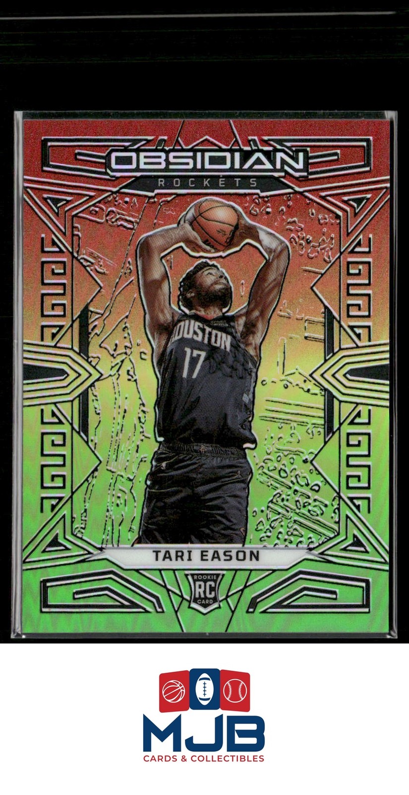 2022-23 Obsidian Tari Eason Electric Etch Red Yellow Green Flood #01/75 #190