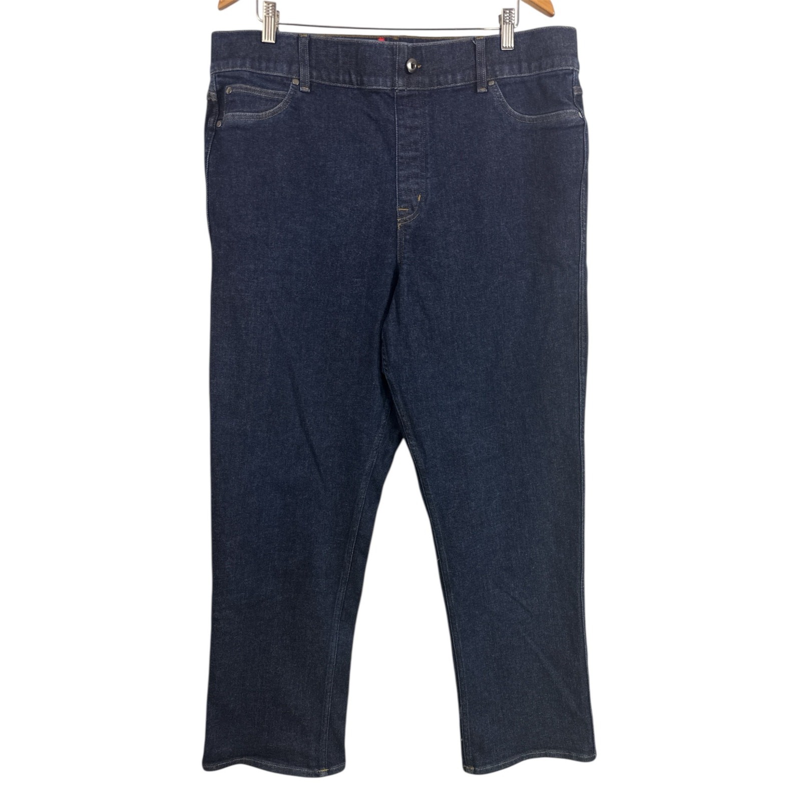 SPANX SPANXshape Pull-On Raw Indigo Straight Leg … - image 1