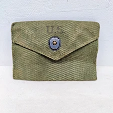 WW2 Era First Aid Pouch Web Gear Atlantic MFG Co 1945 US Army Original Equipment