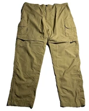 Magellan Outdoors Water Repellent Convertible FISH GEAR Mens Pants 2XL Tan