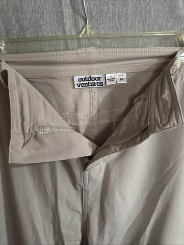 Outdoor Ventures Convertible Hiking Pants Shorts Tan Zip Off Size 30x34 C130 - Picture 5 of 7