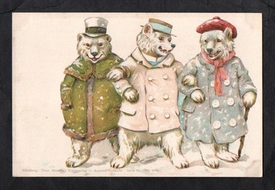 G. H. Thompson  Dressed Polar BEARS in Snow   Theo Stroefer