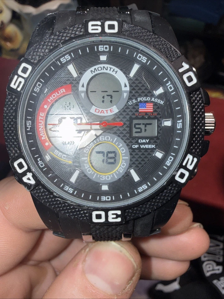 MEN'S BLACK ANA DIGI SPORT WATCH U.S. Polo ASSN - Image 3 of 3