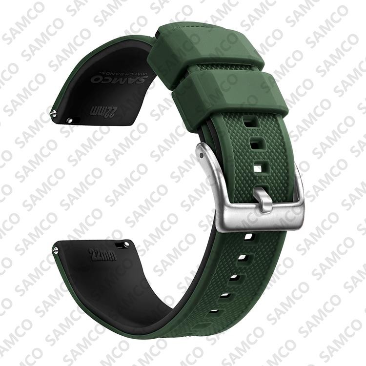 Premium Silicone Watch Band Quick Release Rubber Strap 18mm 20mm 22mm Waterproof