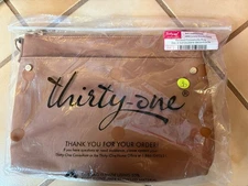 Thirty One Relaxed Crossbody Bag Caramel Smooth Pebble