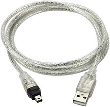 USB 2.0 Male to IEEE 1394 Mini 4Pin Male iLink Firewire DV Adapter Cord Cable Co